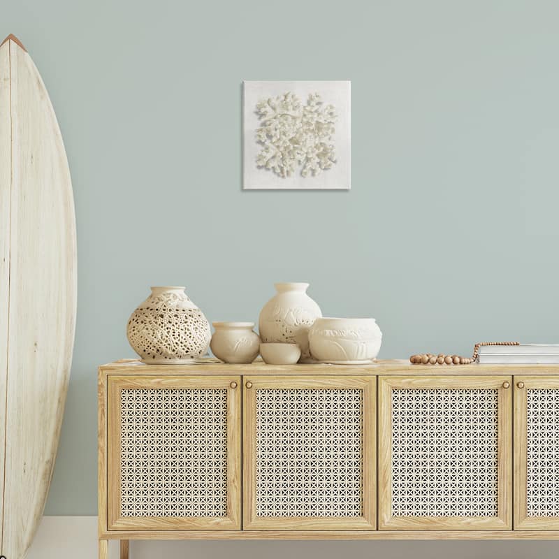 Stupell Aquatic Neutral Coral Canvas Wall Art Design By Caroline Kelly