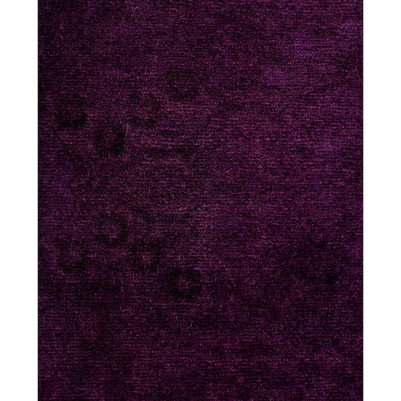 Overdyed One-of-a-Kind Hand-Knotted Area Rug - Purple - 3' 2" x 12' 5"