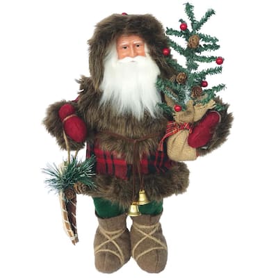 15" Plaid Woodsman with Canoe - Red
