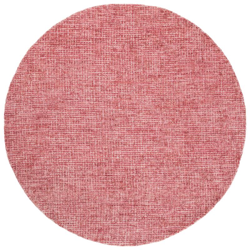 SAFAVIEH Handmade Pine Rezzan Modern Wool Rug - 6' Round - Red