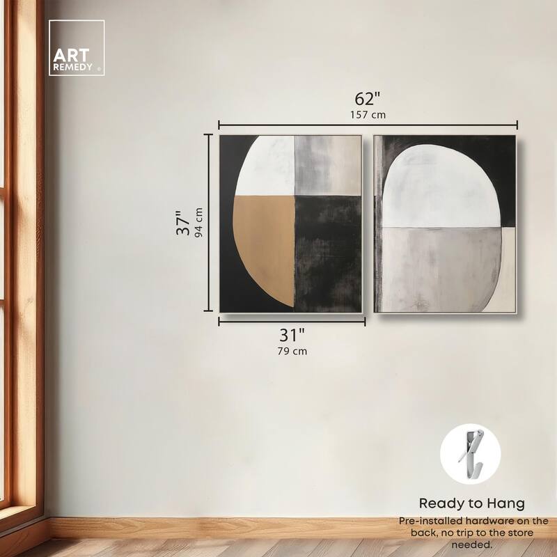 Tonal Rhythm Canvas Set of 2 by Art Remedy