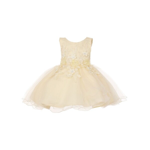 applique flower girl dress