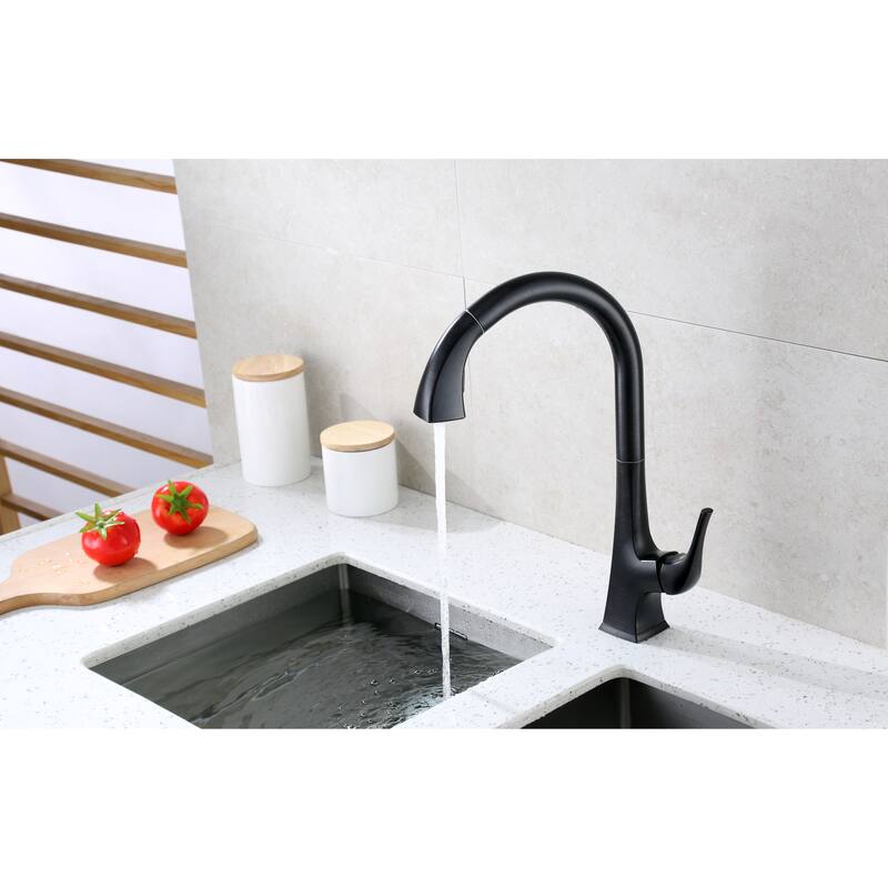 Ultra Faucets Quest Collection Single-Handle Kitchen Faucet With Pull-Down Spray