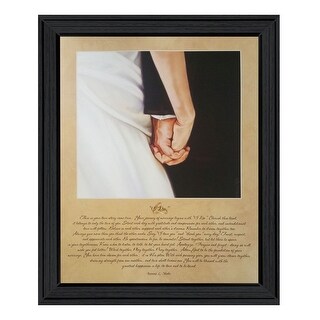 TrendyDecor4U Contemporary "I DO" Framed Print Wall Art by Bonnie Mohr ...