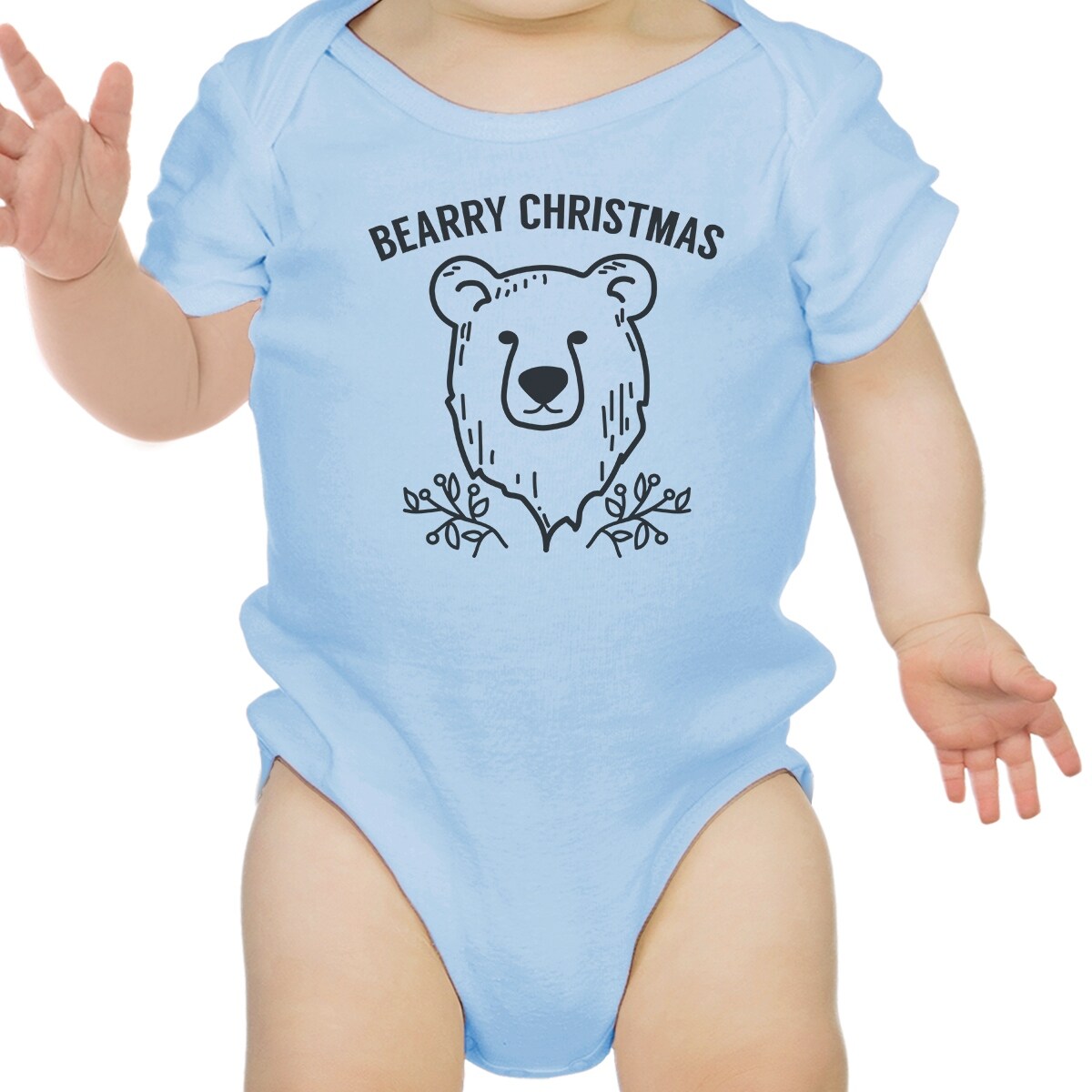 Shop Bearry Christmas Bear Cute Christmas Baby Bodysuit Blue New Mom Gift Overstock 18076212