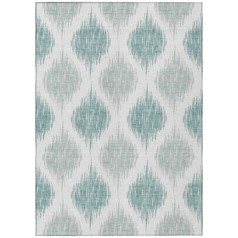 Machine Washable Indoor/ Outdoor Chantille Contemporary Geo Rug