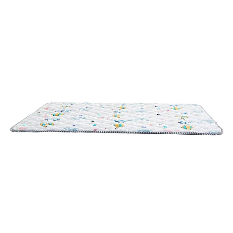 Multi-Color Foldable Soft Baby Play Mat with Anti-Slip Backing and Machine Washable - 50” L x 50” W