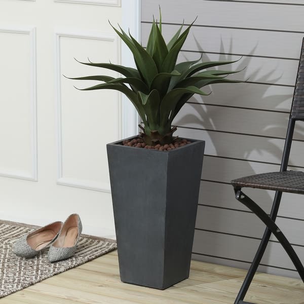 Tall Tapered Square Indoor & Outdoor MgO Planter - Bed Bath