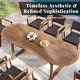 preview thumbnail 2 of 16, MAISON ARTS Acacia Wood Outdoor Dining Set, Expandable Table with Wicker Chairs, Farmhouse Patio Furniture