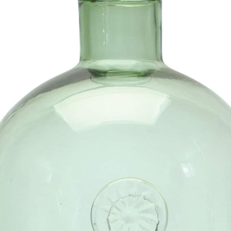 Sage Green Glass Table Vase for Living Room Display Decor