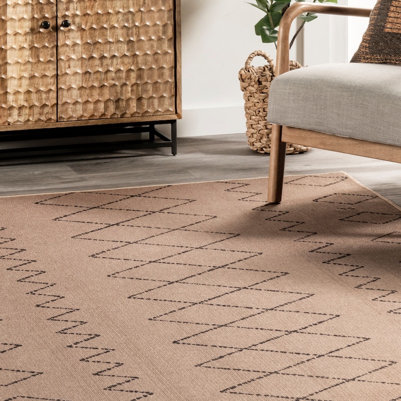 Nuloom Geometric SuperiorWash Easy-Jute Machine Washable Area Rug