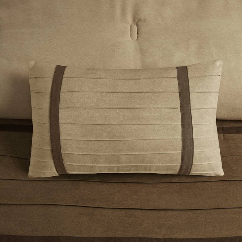 GDF Studio - Palmer 7-Piece Pieced Faux Suede Comforter Set
