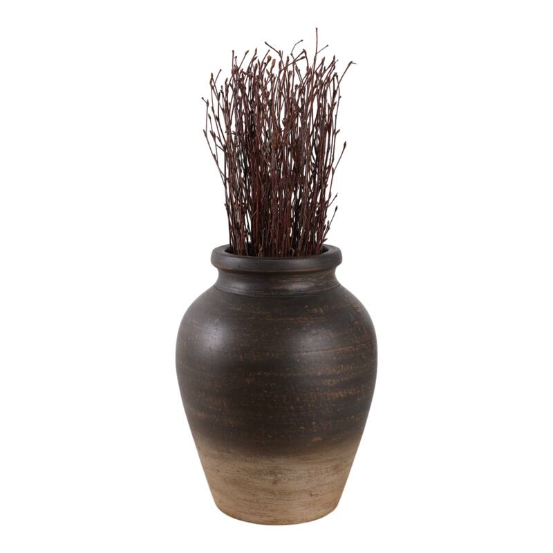 Decorative Round Pottery Vase for Home Decor
