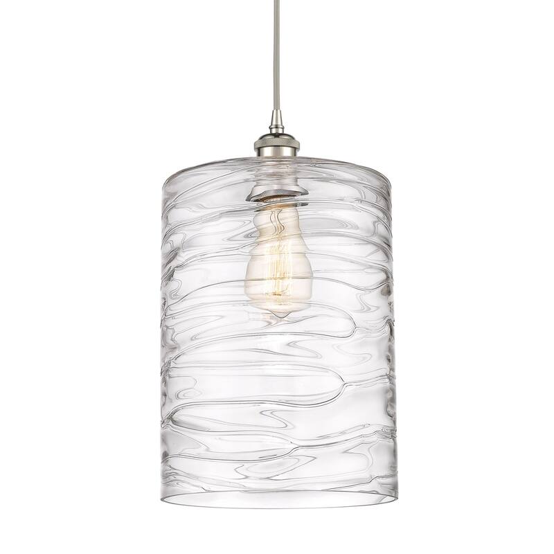 Innovations Lighting 516-1P-14-9-L Cobbleskill Pendant Cobbleskill 9" - Deco Swirl / Polished Nickel