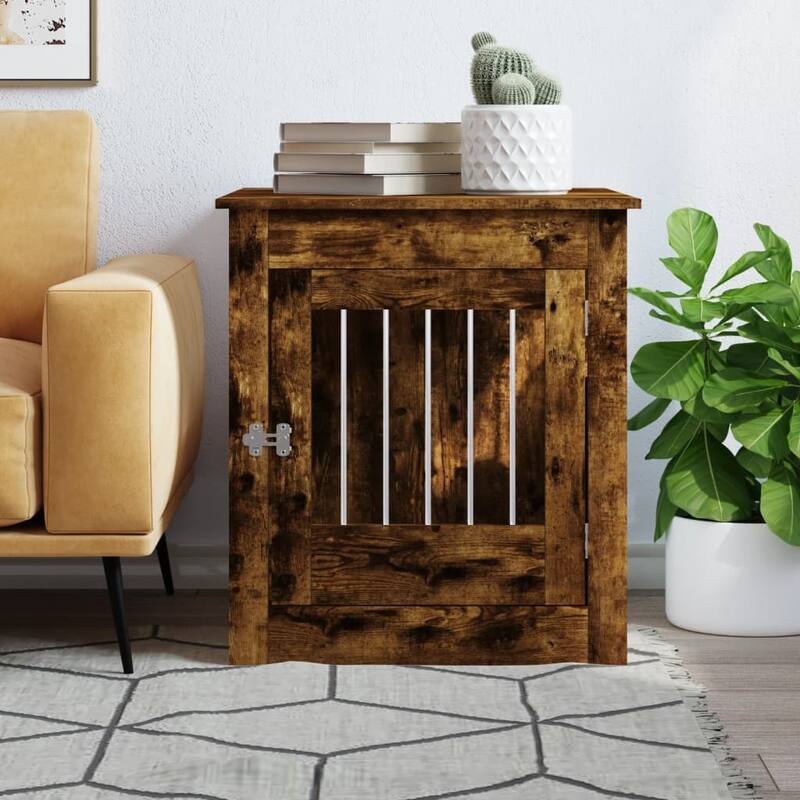vidaXL Dog Crate with Door Doghouse Puppy Kennel Peg Cage Engineered Wood