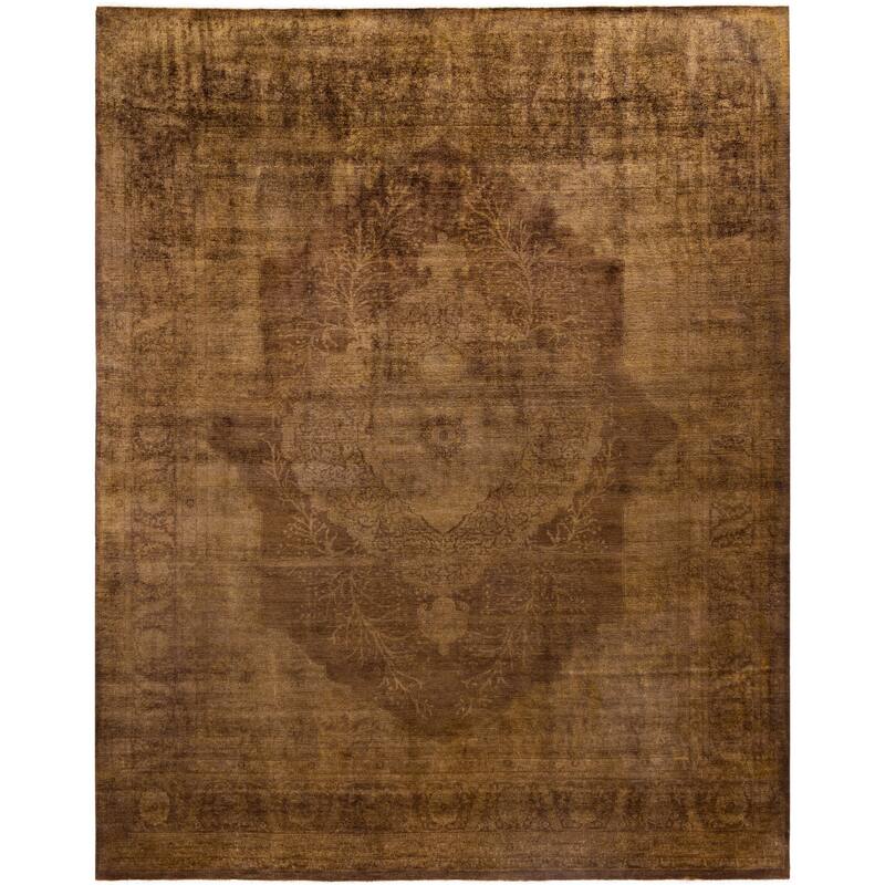 Overdyed One-of-a-Kind Hand-Knotted Area Rug - Gold - 8' 3" x 10' 3"