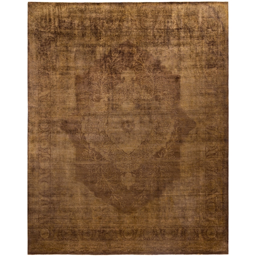 Overdyed One-of-a-Kind Hand-Knotted Area Rug - Gold - 8' 3" x 10' 3"