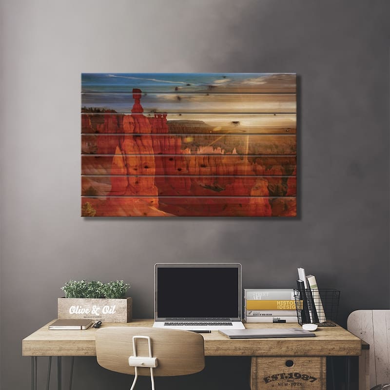 Sunrise, Thor's Hammer, Bryce Canyon National Park, Utah, USA Print On Wood by Matteo Colombo - Multi-Color
