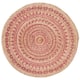SAFAVIEH Handmade Natural Fiber Valentien Casual Jute Rug - 3' x 3' Round - Pink/Natural
