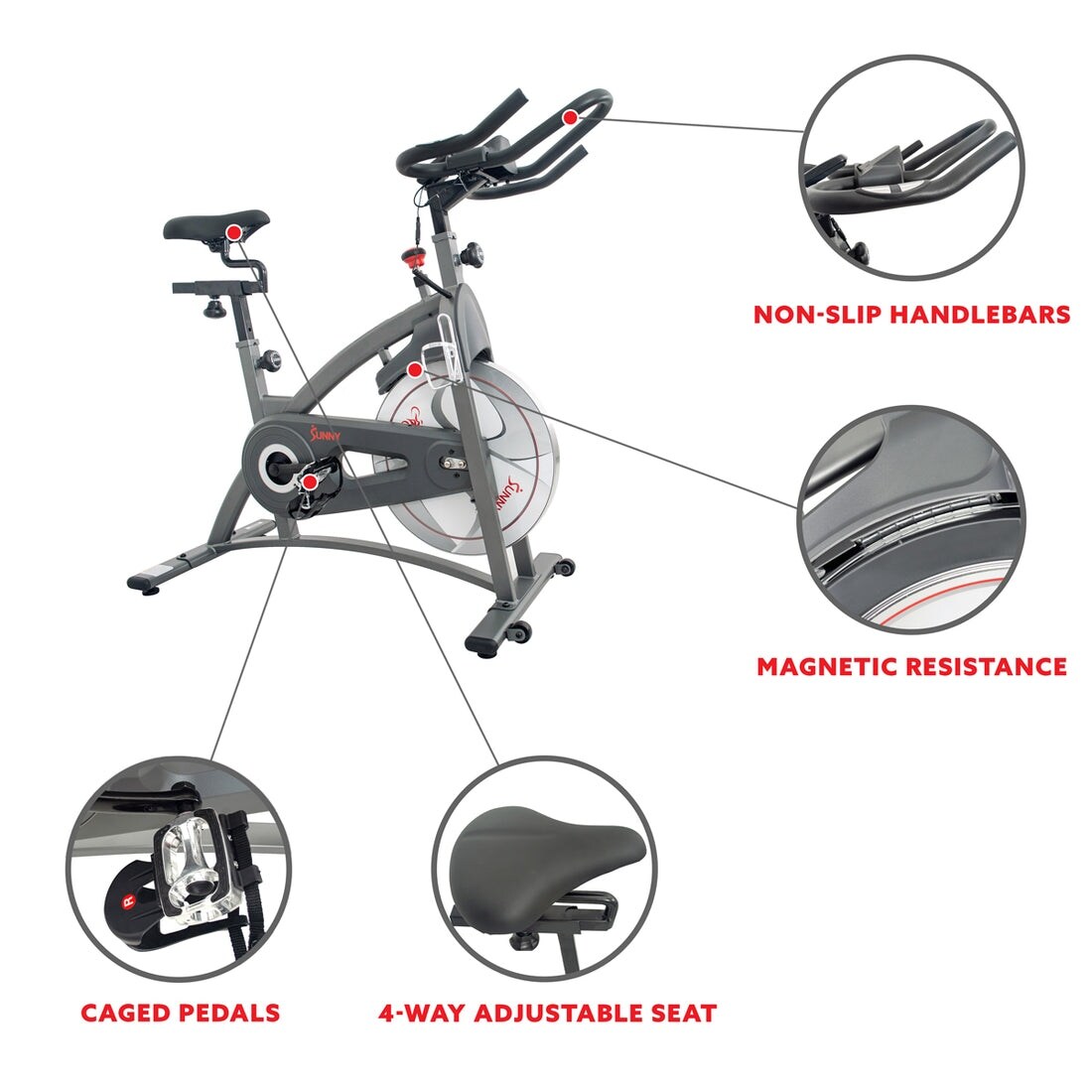 Sunny exercise bike accessories top