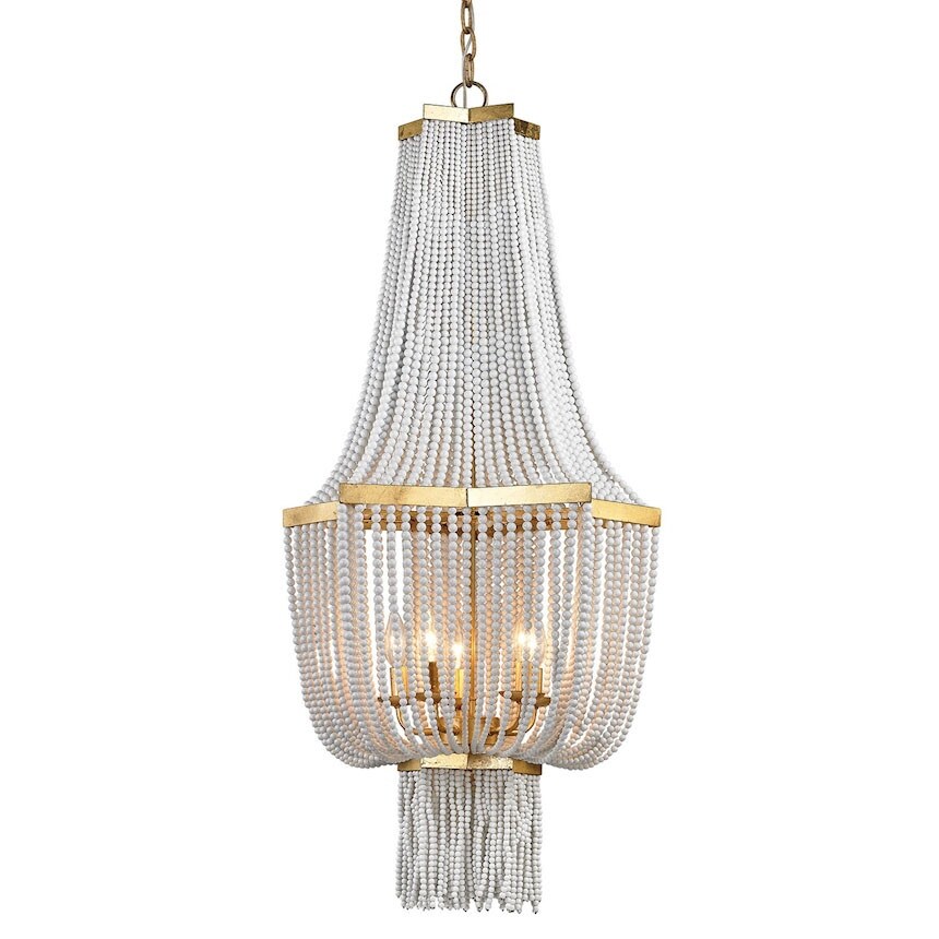 Elk Home 1142-008  Chaumont 5 Light 21" Wide Beaded Empire Chandelier - Chandeliers For Bedrooms by Overstock.com