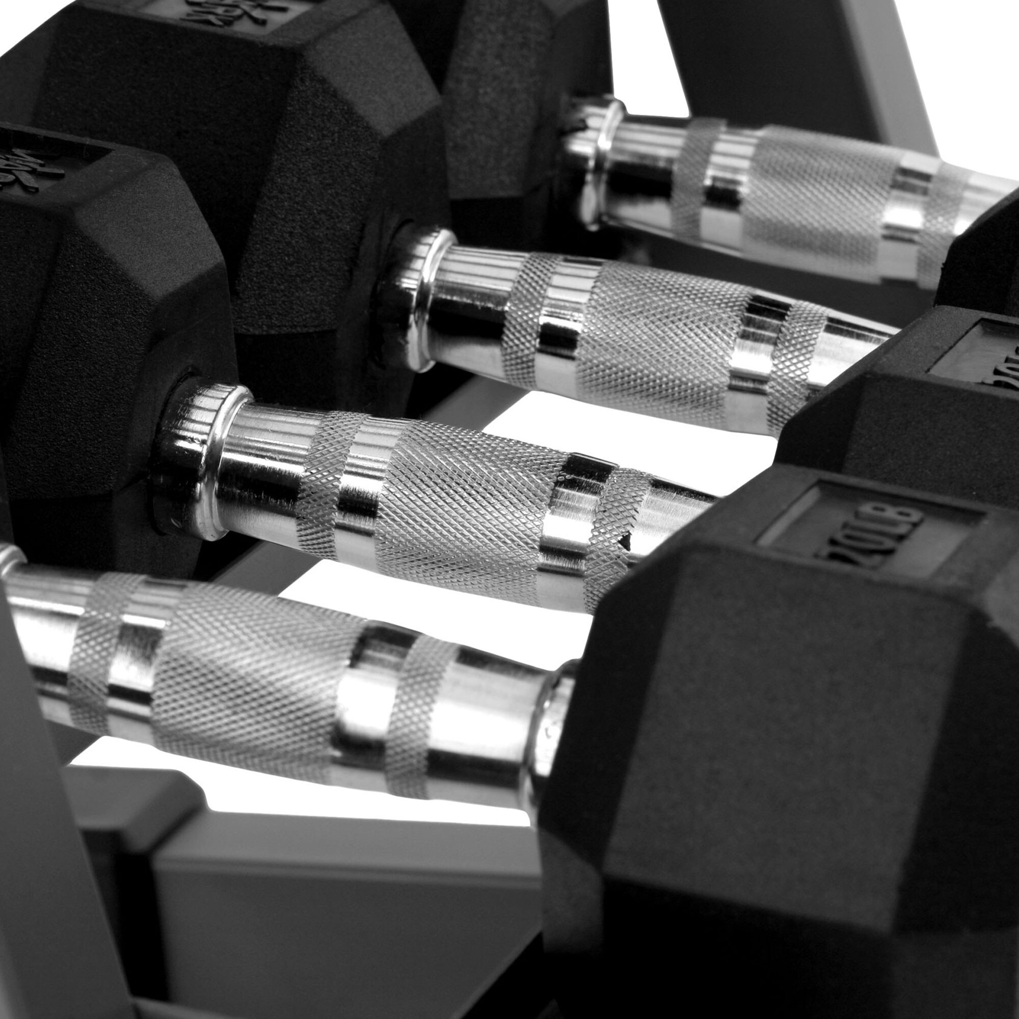 Xmark rubber deals hex dumbbells