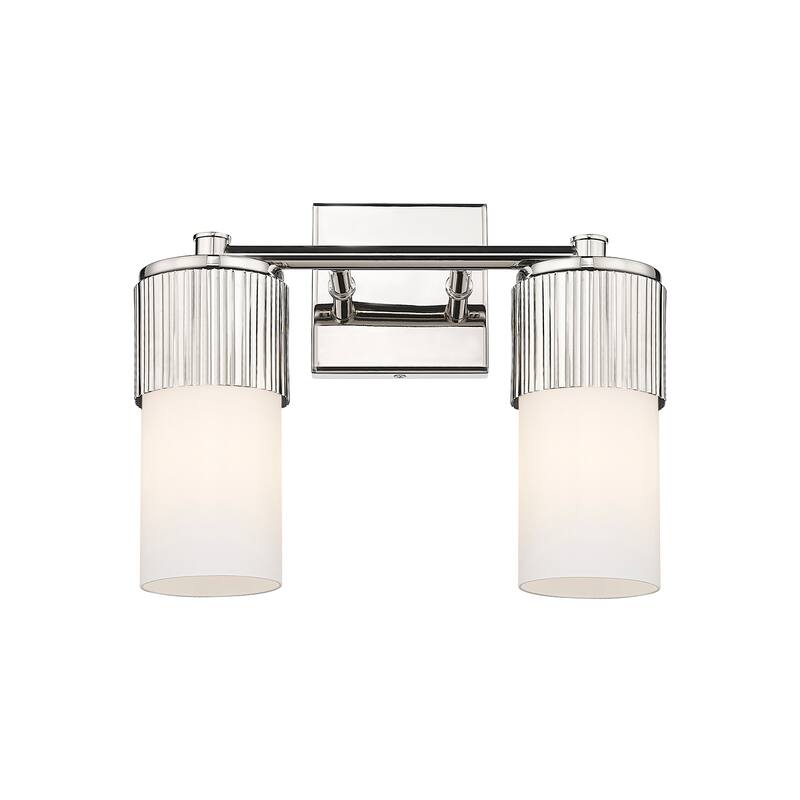 Innovations Lighting Bolivar - 2 Light 7" Wall-Mounted Sconce - Polished Nickel/Matte White