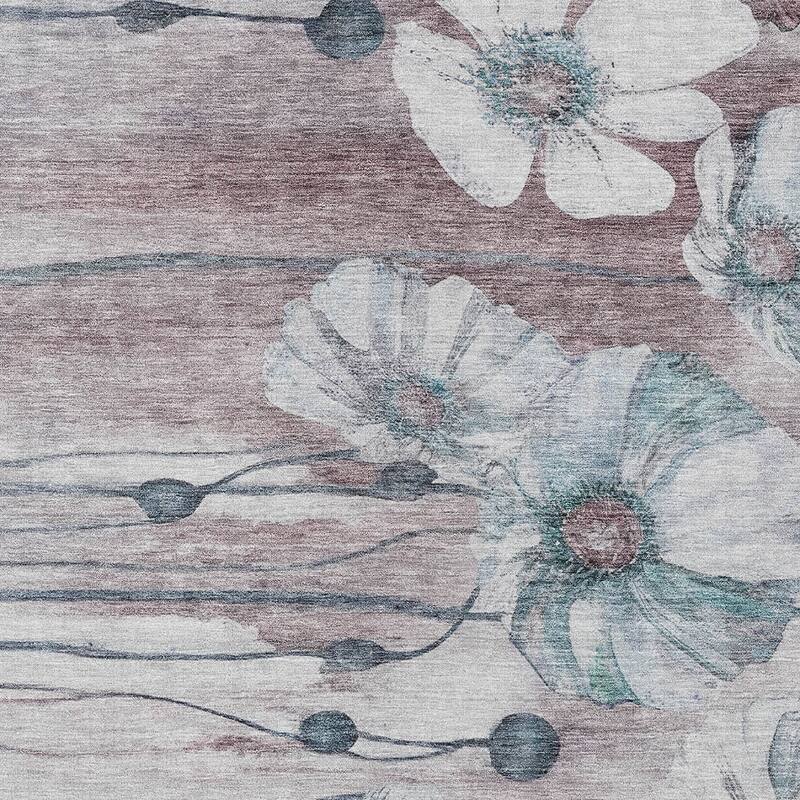 HomeRoots Floral Transitional Rectangle Outdoor Rug