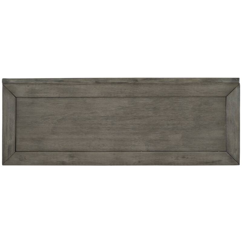 Living Room Wooden Console Table with 2 Shelves
