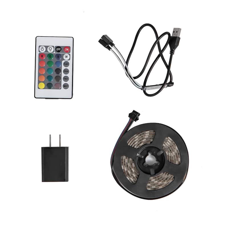 Floating Wall Mounted TV Stand with 16 Color LED Lights, 63" Modern Entertainment Cabinet for 55-65 Inch TVs