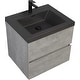 preview thumbnail 15 of 75, GDFStudio - Carter Floating Bathroom Vanity with Quartz Sand Countertop & Soft-Close Drawers