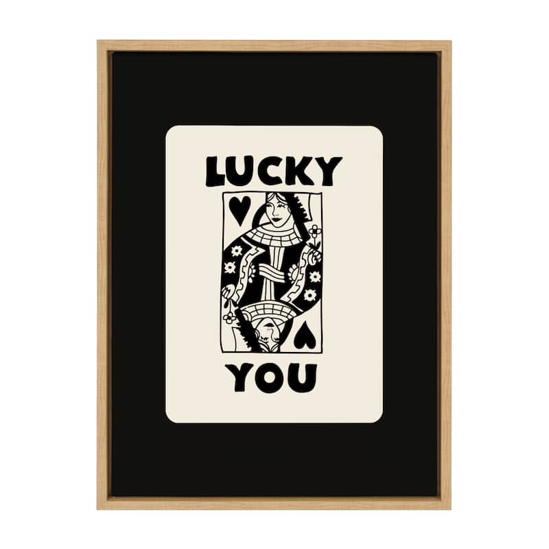 Kate and Laurel Sylvie Lucky You Framed Canvas by Honey Island Studio