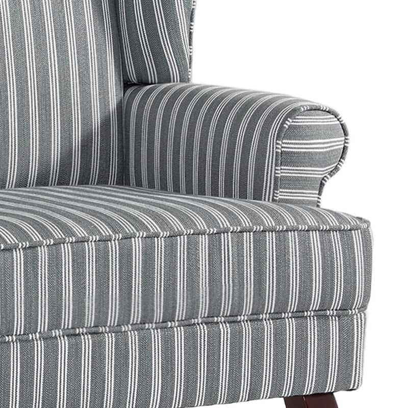 Mid-Century Modern Upholstered Wingback Accent Chair