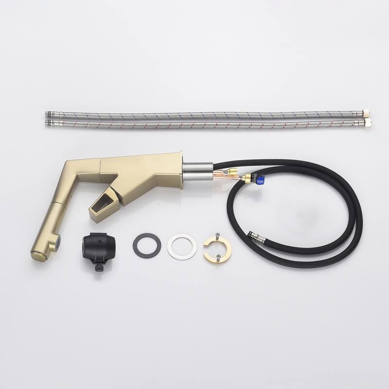 Pull Out Swivel Single Hole Bathroom Faucet