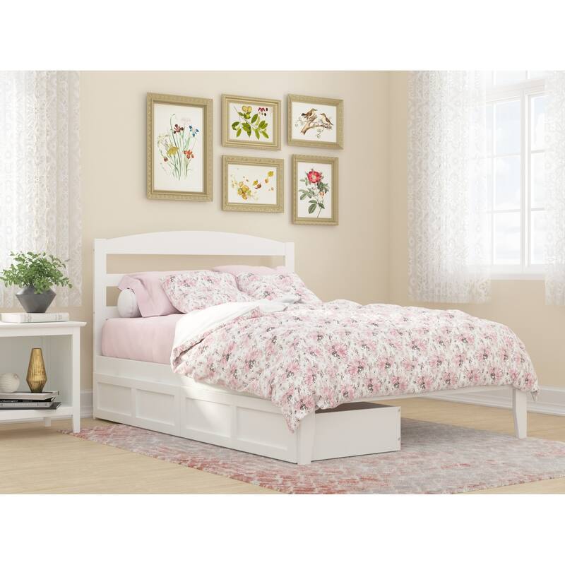 Full Size Platform Bed with Storage & Charging Station - Modern Bedroom Furniture