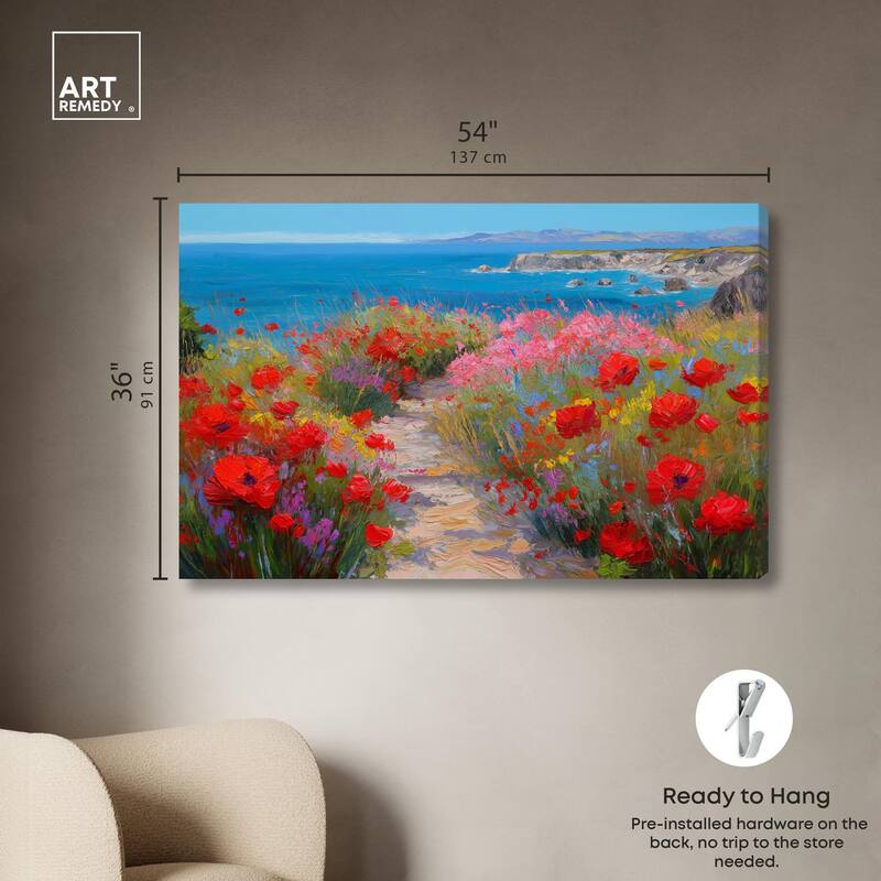 Ocean View Bloom I Canvas by Art Remedy, Gallery Wrapped