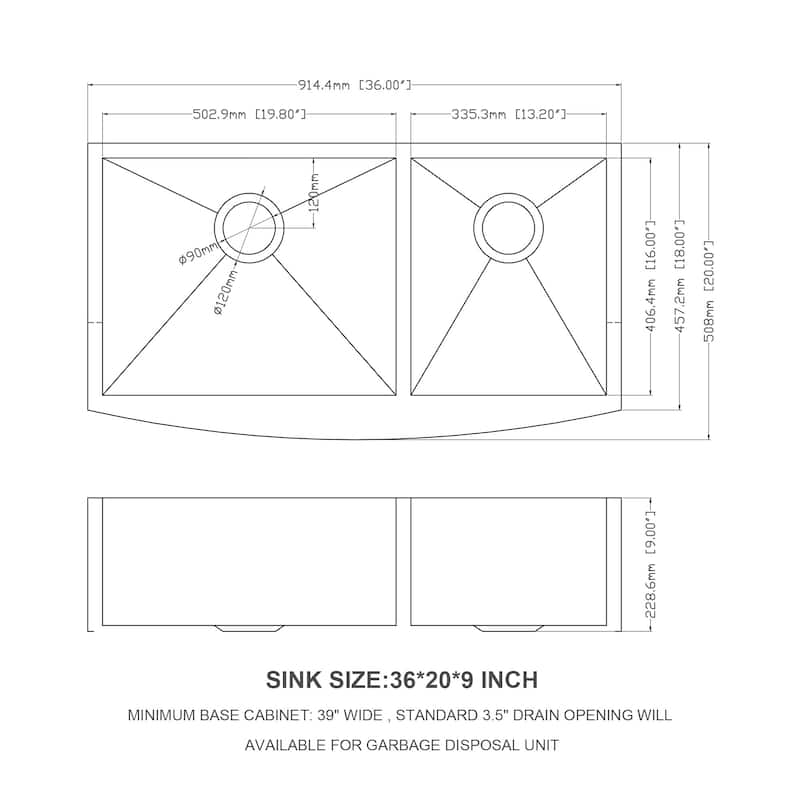 Farmhouse 16 Gauge Double Bowl Stainless Steel Kitchen Sink in Brushed Nickel