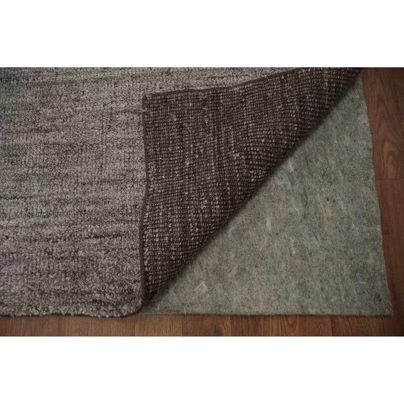 Hand Knotted Oriental 100% Wool Carpet Tribal Contemporary Greys & Charcoal Gabbeh Area Rug - 11' 3'' X 8' 5''