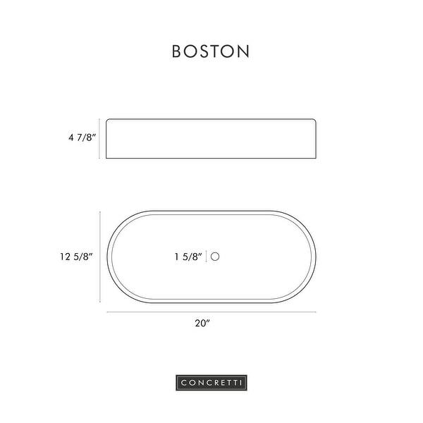 dimension image slide 1 of 2, Concretti Designs Handmade Boston Concrete Vessel Sink/Washbasin.