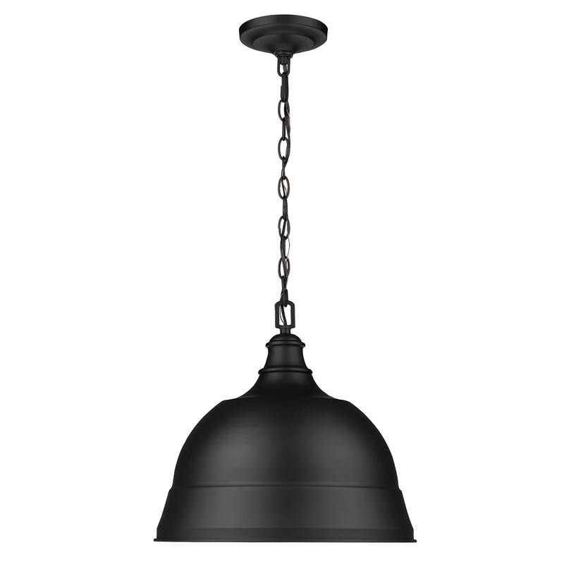 Golden Lighting Rebel 2-light Pendant in Matte Black