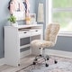 preview thumbnail 41 of 52, Clara Faux Fur Armless Office Chair Snow Leopard