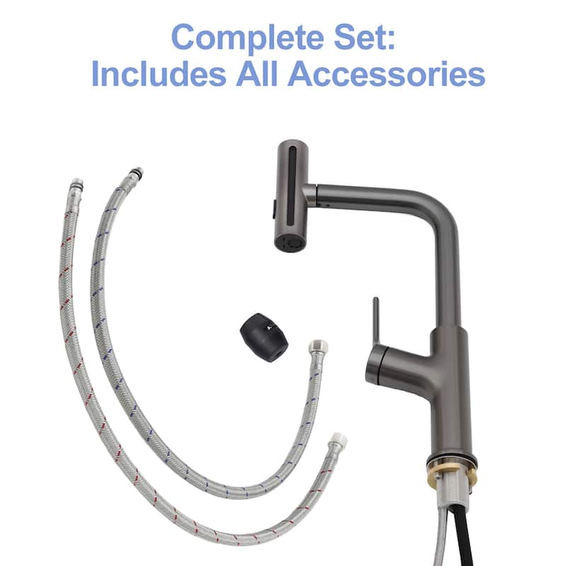 33" Drop-in Gunmetal Black Kitchen Sink Soap Dispenser 33x22x10 inch Single Bowl 16 Gauge Stainless Steel