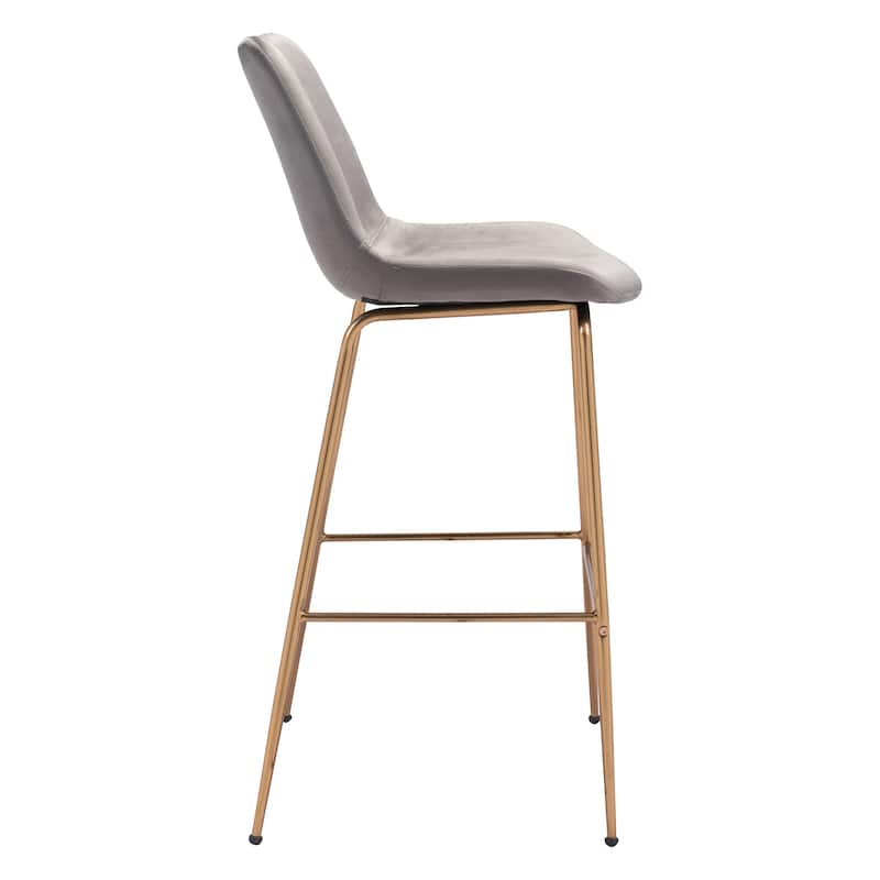Brower Bar Chair Gray & Gold