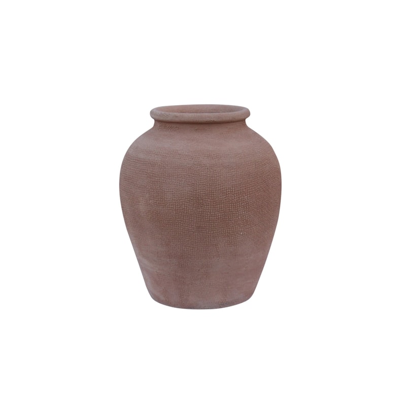 Terracotta Vase Natural Dia 9.45" - NATURAL TERRACOTTA - NATURAL TERRACOTTA