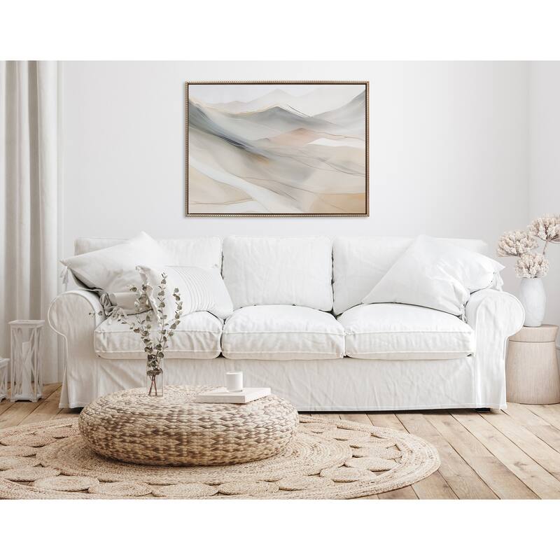 Sylvie Beaded Landscape Framed Canvas by Creative Bunch Studio