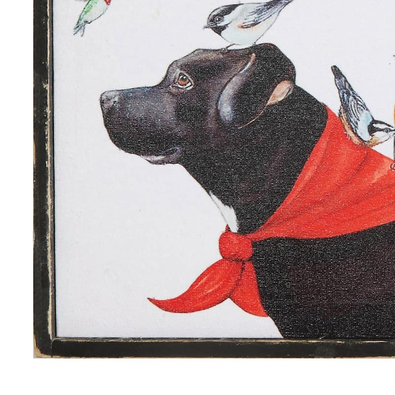 Birds & Dog Framed Wall Décor - 25" x 11"