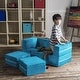 preview thumbnail 32 of 48, Jaxx Zipline Modular Kids Loveseat with Ottomans