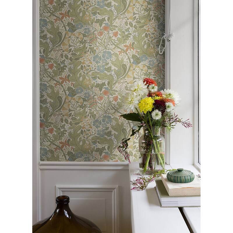 A-Street Prints Elise Cream Nouveau Gardens Wallpaper