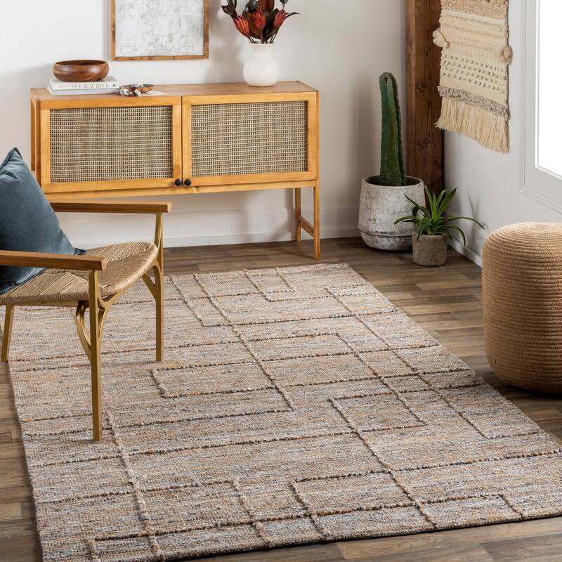 Sennay Modern & Contemporary Area Rug - 2' x 3' - Taupe/Tan