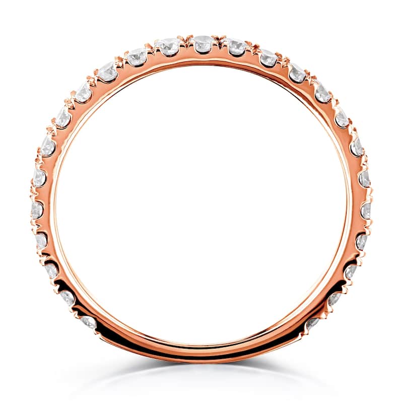 Kobelli 0.55 Carat Natural Diamond 14k Solid Gold Near Eternity Vida Wedding Band